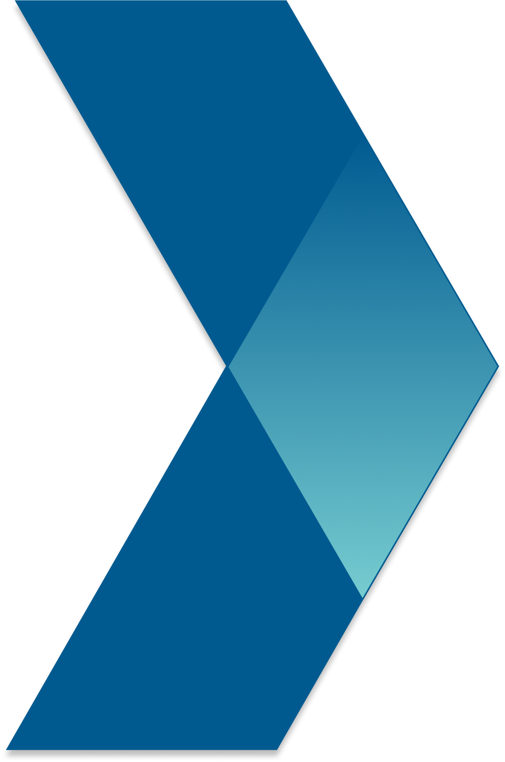 Dark blue arrow from power plant incubator logo