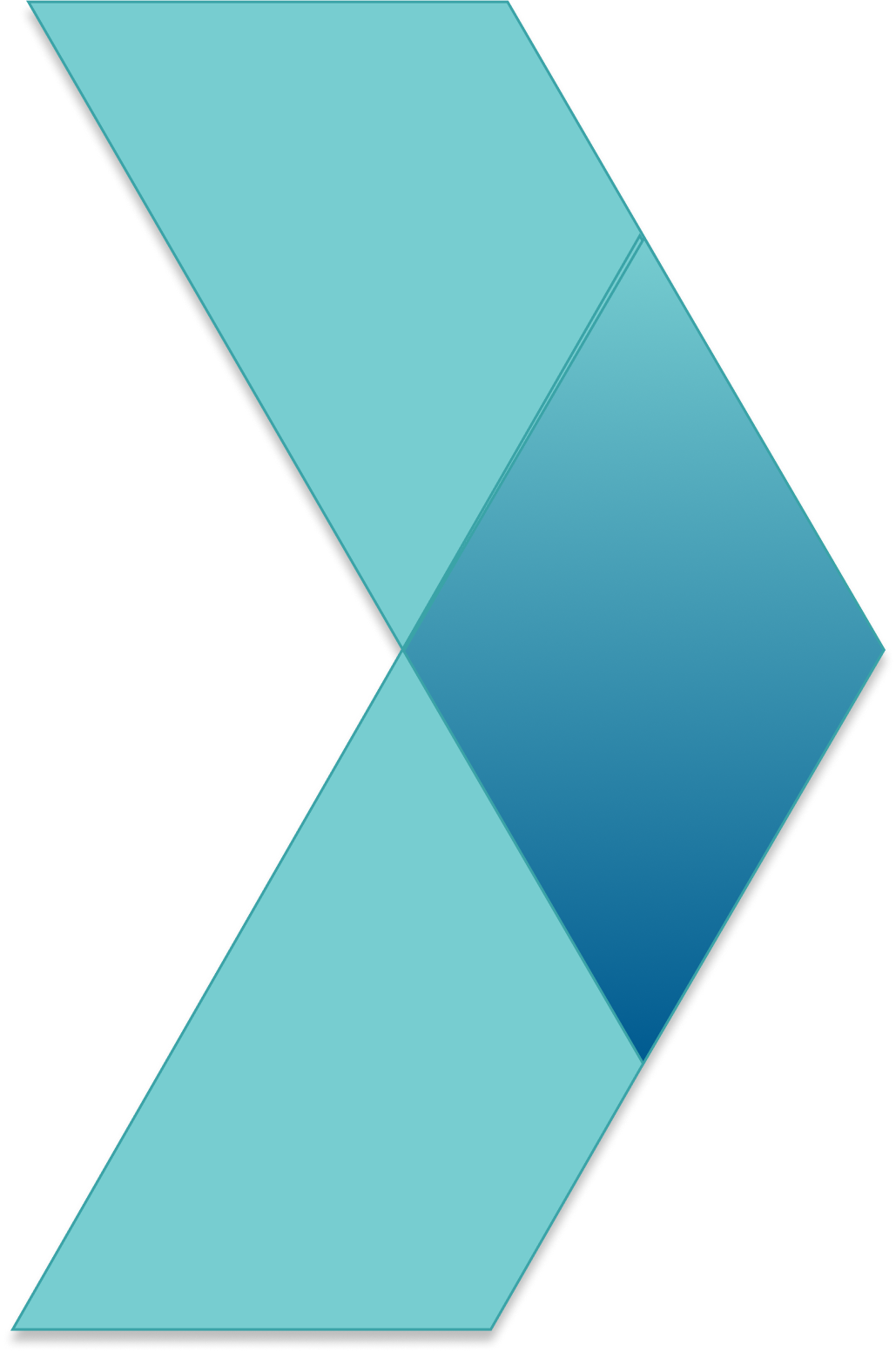 Light blue arrow from power plant incubator logo